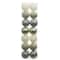14 Pack 4" Gold & Silver Glitter & Starburst Shatterproof Ball Ornaments by Ashland®